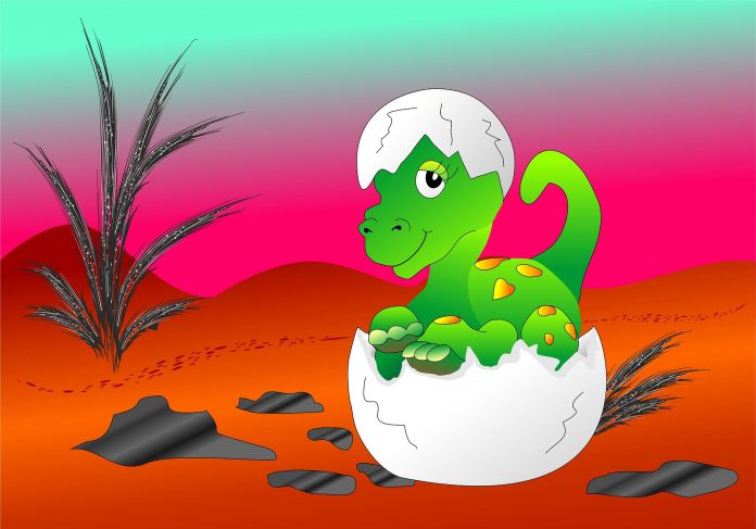 dinosaurus uit het ei